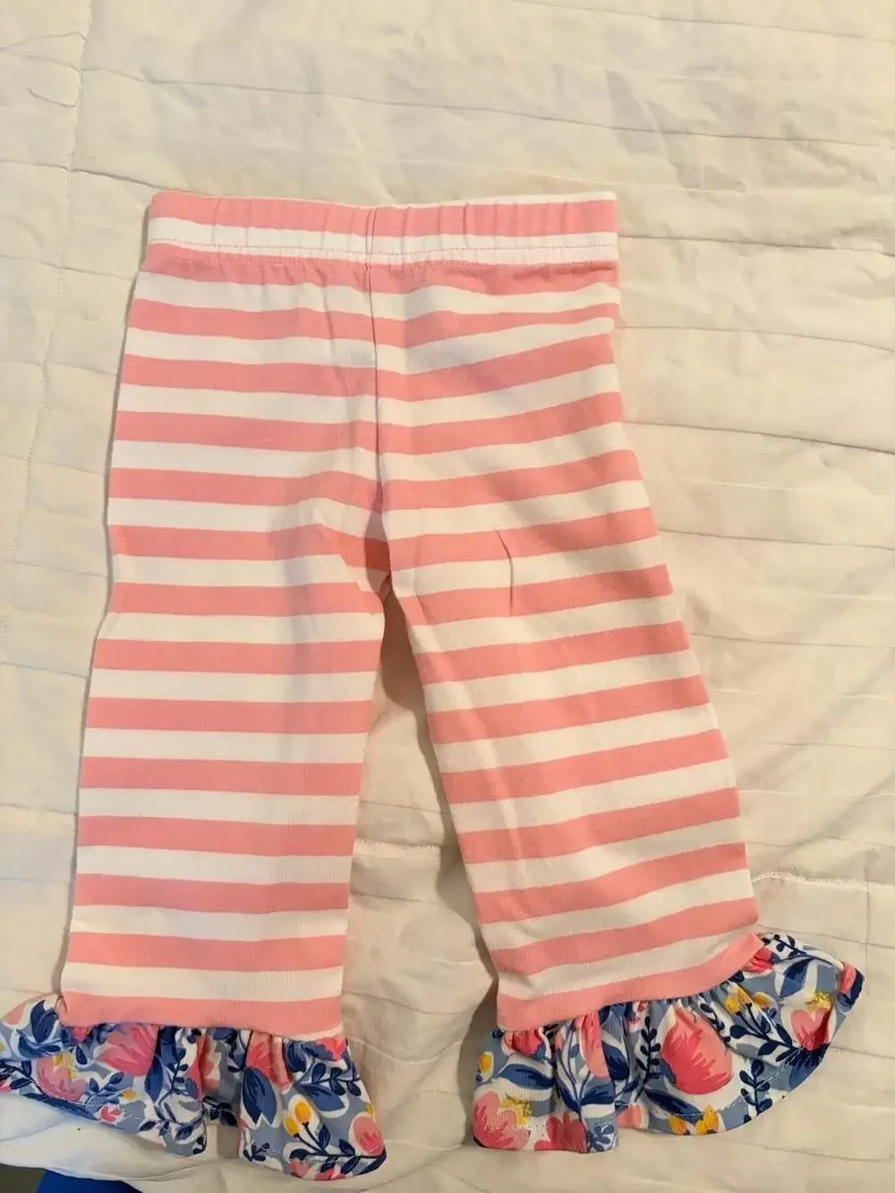 Rare Editions Girls Easter Bunny Top and Legging Set Size 3-6M Blue Pink